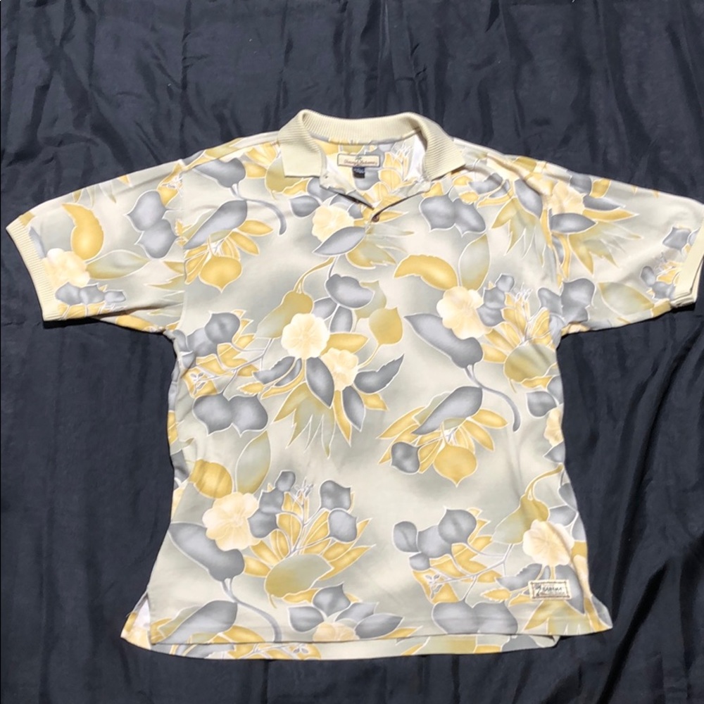 Tommy Bahama floral polo shirt